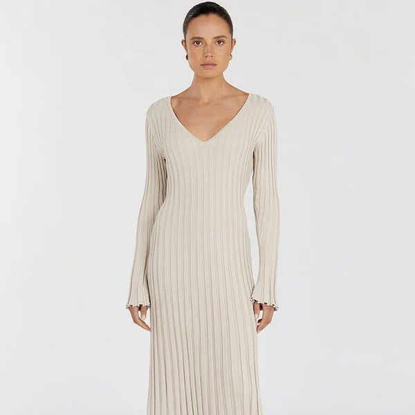 Marbella Ribbed Knit Maxi Dress