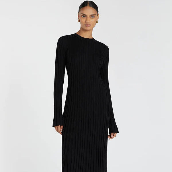 Marbella Ribbed Knit Maxi Dress