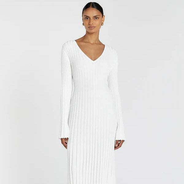 Marbella Ribbed Knit Maxi Dress