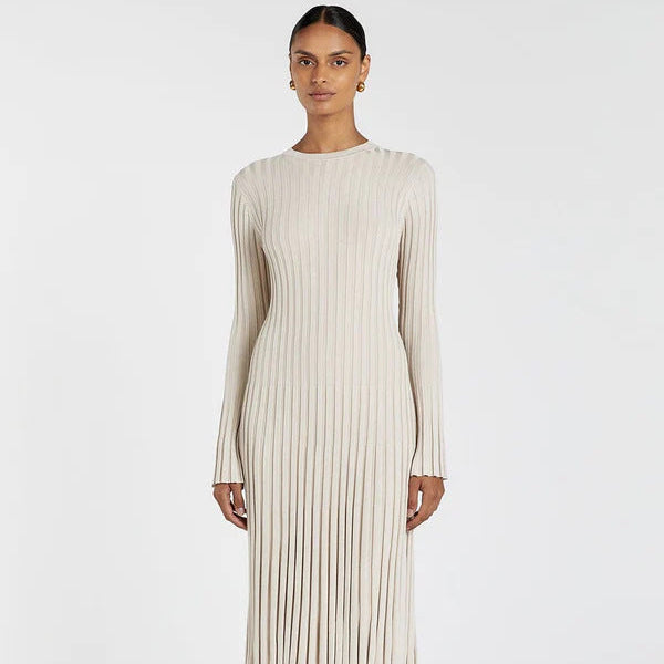 Marbella Ribbed Knit Maxi Dress