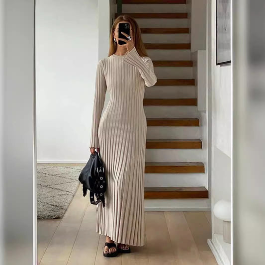 Marbella Ribbed Knit Maxi Dress